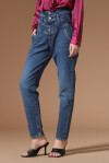 Jeans modello Mom con doppia cinta - 3