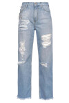 Jeans con applicazione di cristalli - 1