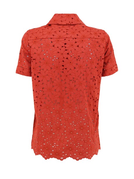 Perforated macramé lace shirt - 2