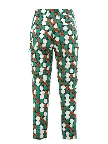 Micro polka dot patterned cotton trousers - 2