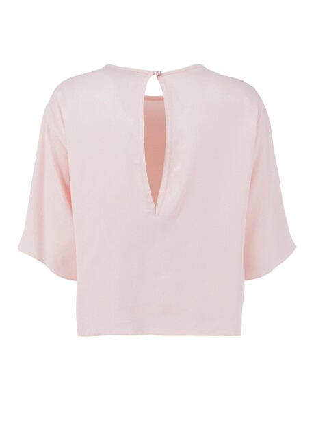 Blusa in satin con oblò posteriore - 2