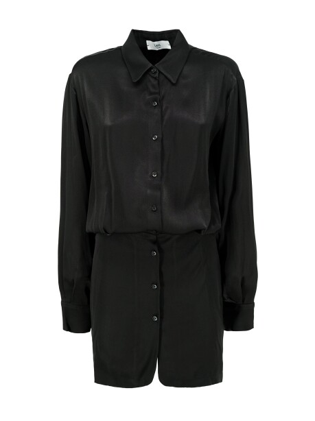 Vestito camicia in satin - 1