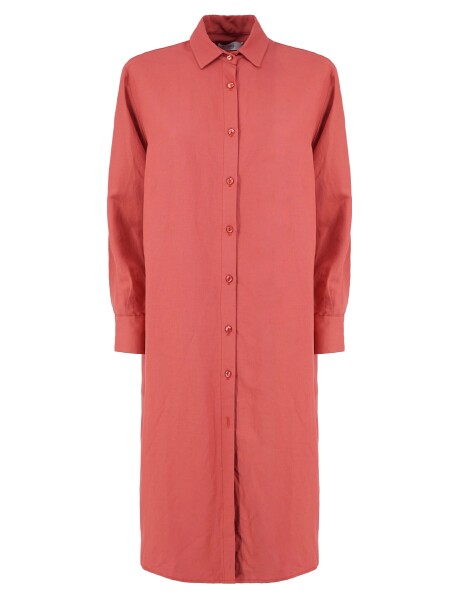 Linen shirt dress with slits - 1