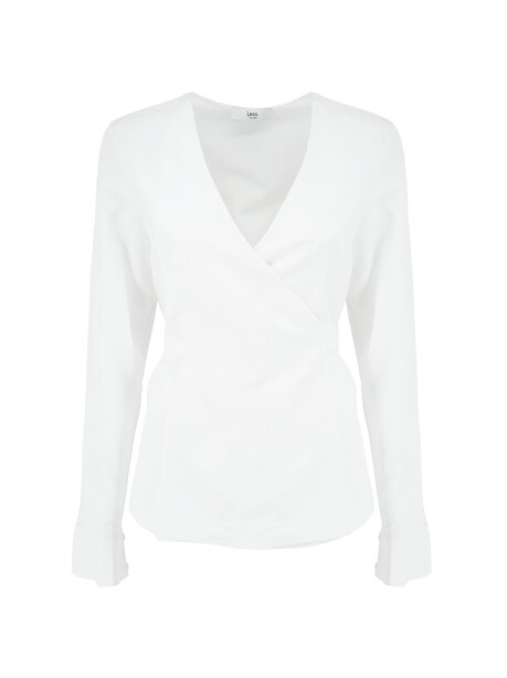 Camicia ad incrocio in lino - 1