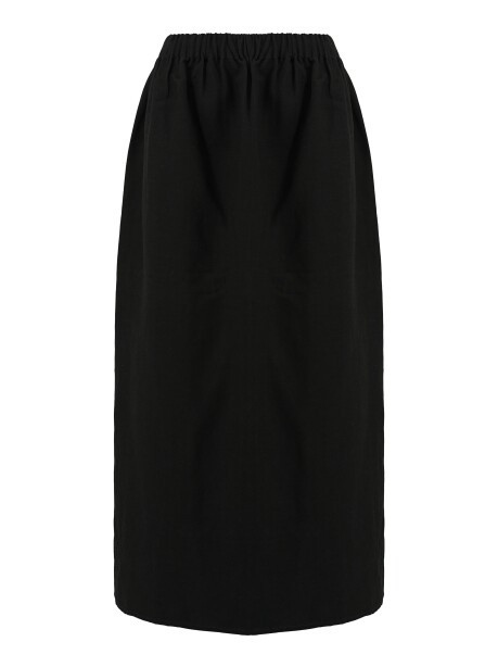 Skirt with slits in linen - 1