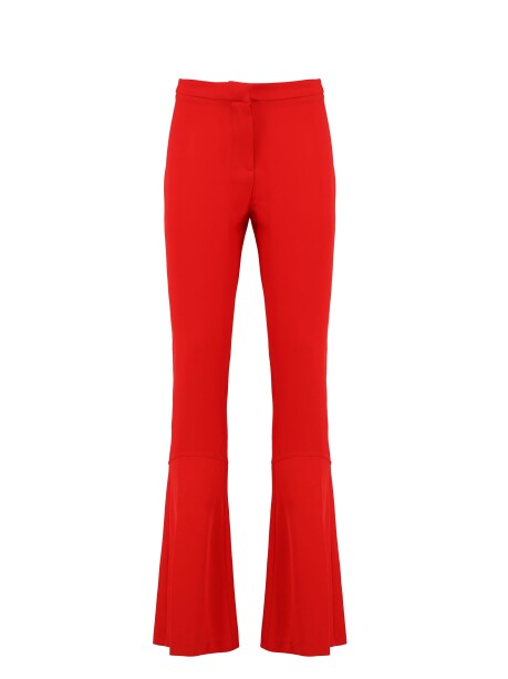 Fitted trousers with flared bottom - 1