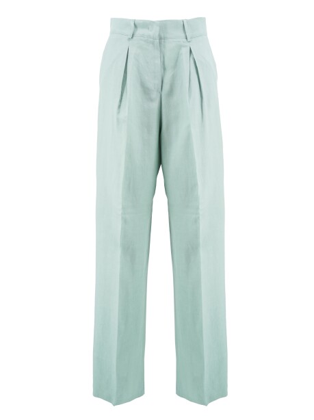 Trousers with pleats in linen - 1