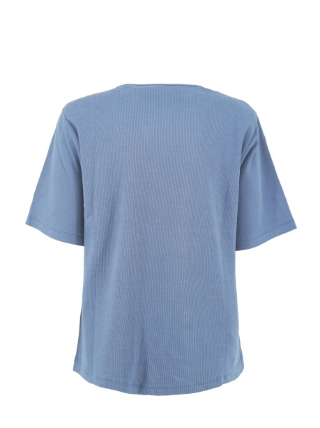 Ribbed T-shirt with shoulder pads - 2