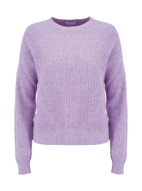 Crewneck worked in corncob stitch - 1