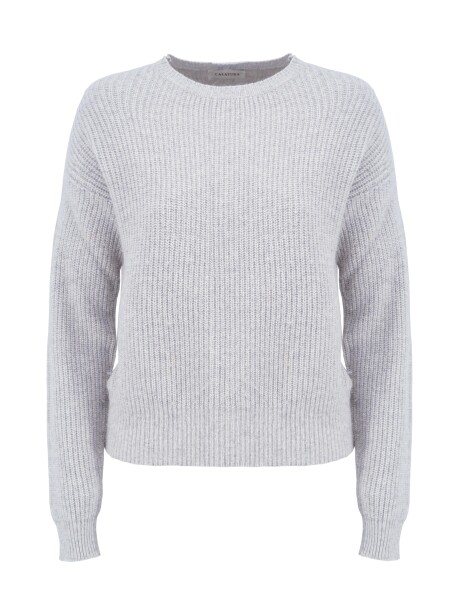 Crewneck worked in corncob stitch - 1