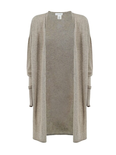 Open cardigan in cotton and cashmere blend - 1
