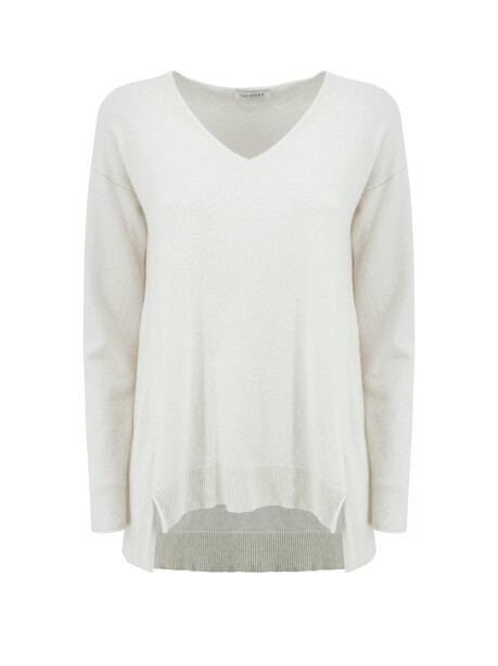 V-neck sweater with rhinestones - 1