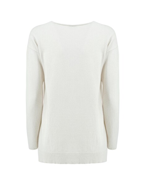 V-neck sweater with rhinestones - 2