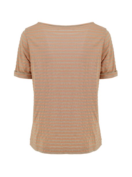 Striped boat neck sweater - 2