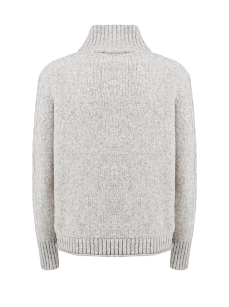 Maglione con trecce in misto yack - 2