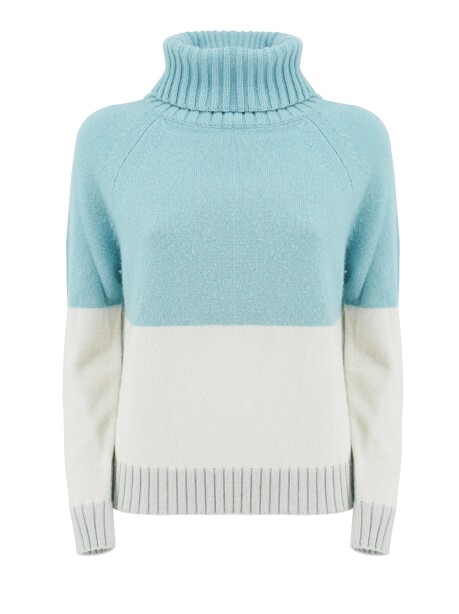 Cashmere blend inlay turtleneck - 1