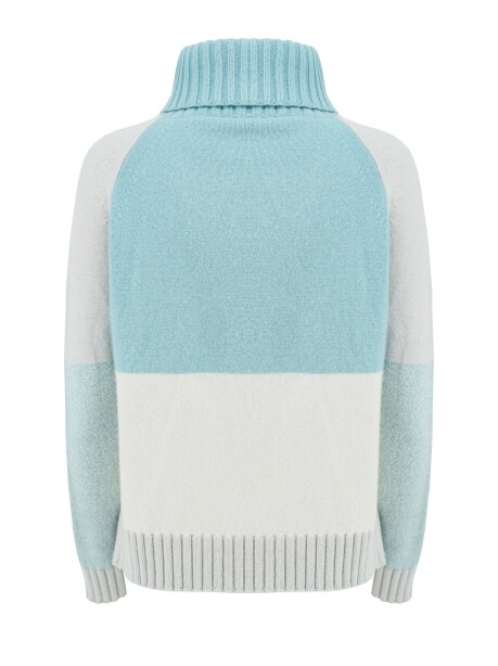 Cashmere blend inlay turtleneck - 2