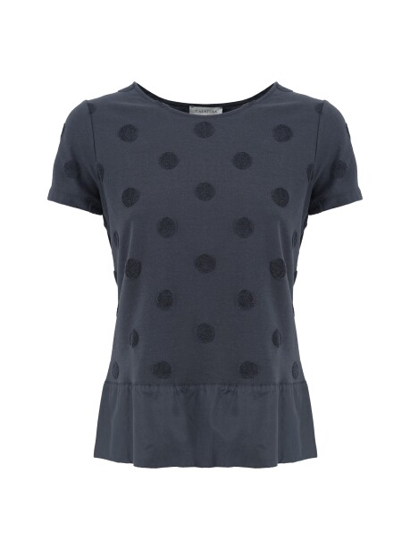 Short sleeve t-shirt with polka dots - 1