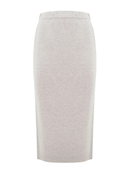 Longuette skirt in fabric stitch - 1
