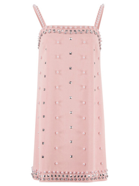 Mini dress with jewel applications - 1