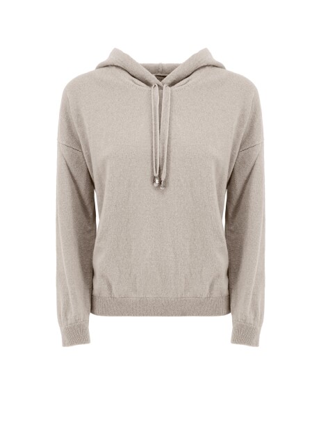 Hooded sweater in wool and cashmere - 1