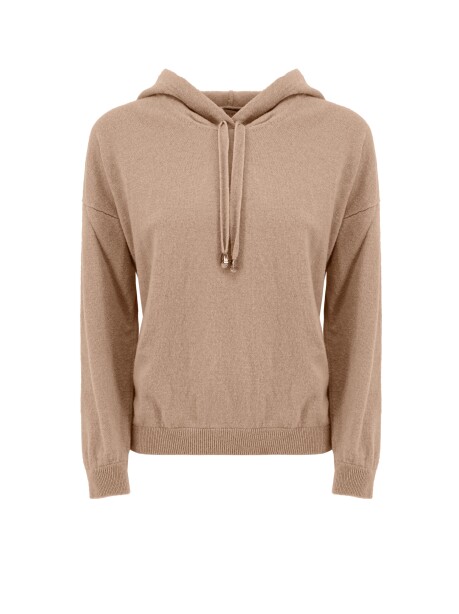 Hooded sweater in wool and cashmere - 1