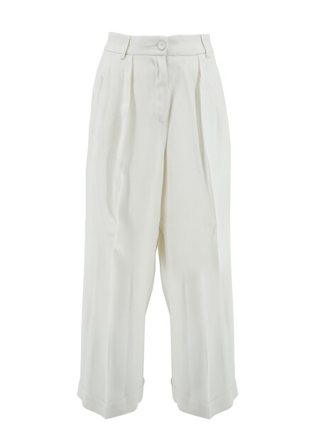 Pantaloni classici modello crop - 1