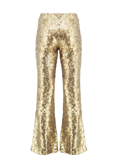 Pantaloni a zampa full paillettes - 2