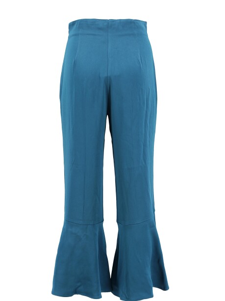 Fitted trousers with flounced bottom - 2