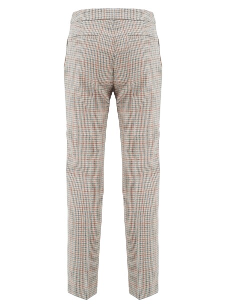 Check patterned wool trousers - 2