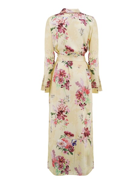 Long shirt dress with flowers - 2