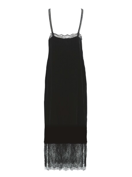 Slip dress in velvet and lace - 2