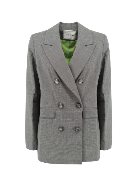 Prince of Wales patterned double-breasted blazer - 1