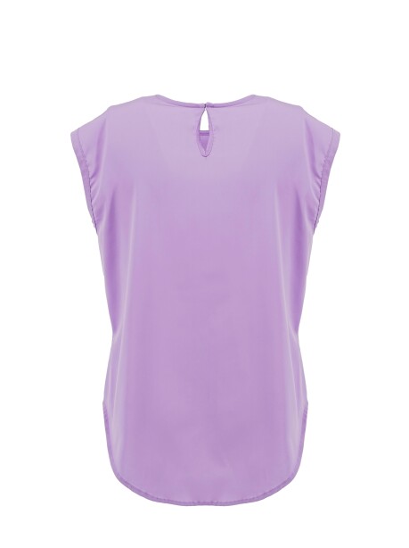 Blusa giromanica con spacco sul retro - 2