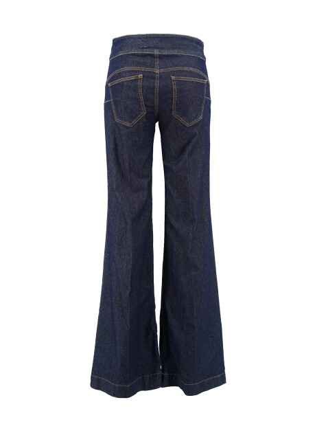 High-waisted flare jeans with buttons - 2