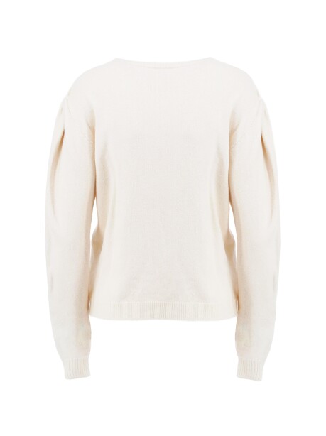 Crewneck sweater with puff sleeves - 2