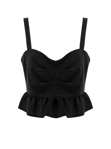 Crop top con rouche - 1