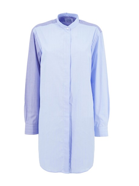 Long shirtdress in cotton - 1