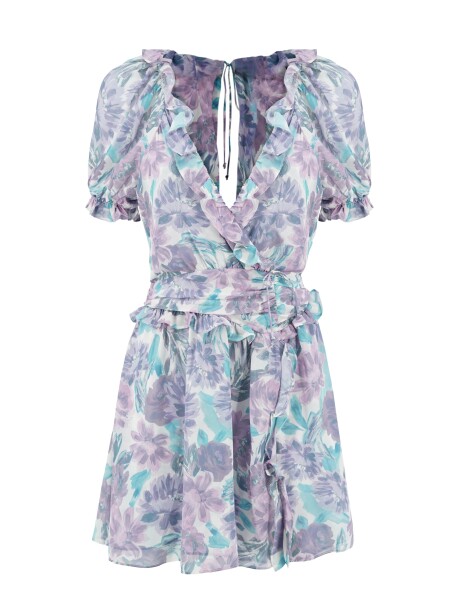 Mini abito in chiffon floreale - 1