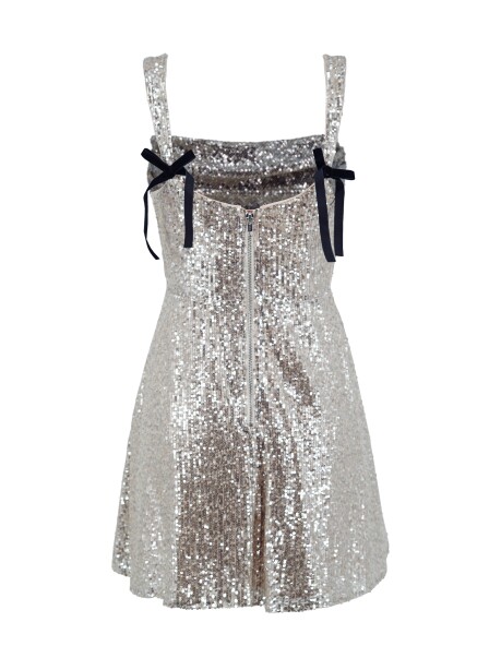 Mini dress in paillettes con bustier - 2