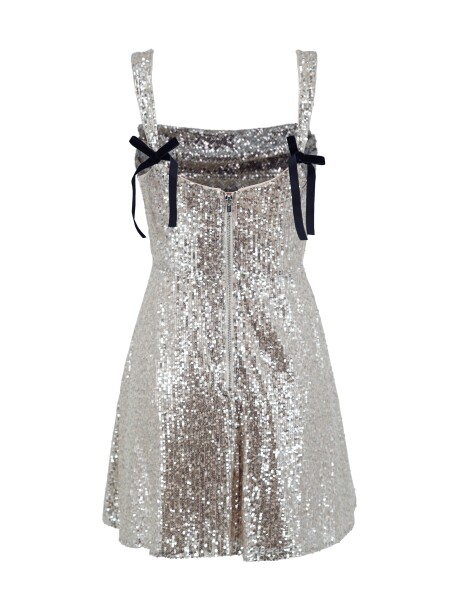 Sequined mini dress with bustier - 2
