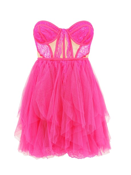 Short dress in tulle - 1