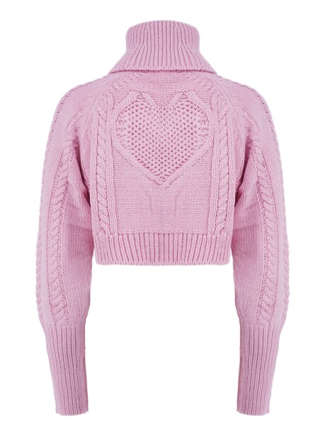 Maglia crop con cut out a forma di cuore - 2