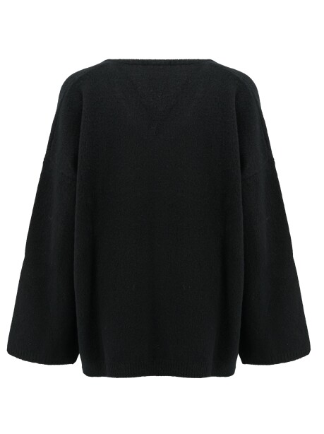 V-neck sweater in extrafine merino wool - 2