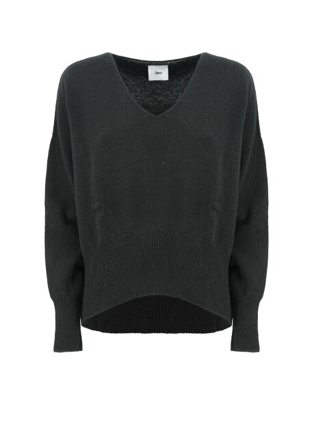 Box model V-neck sweater - 1