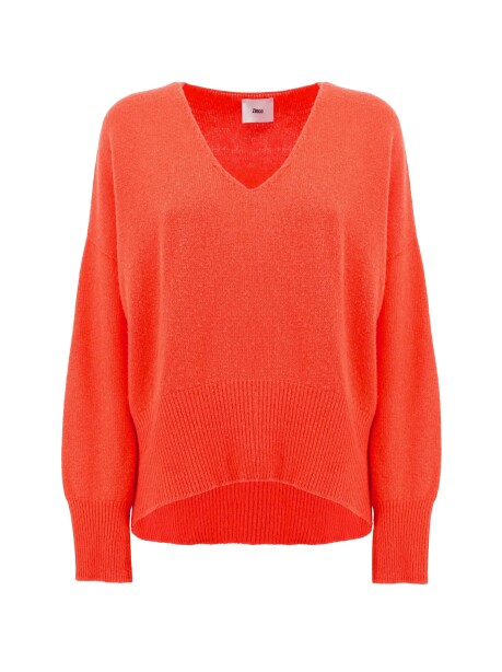 Box model V-neck sweater - 1