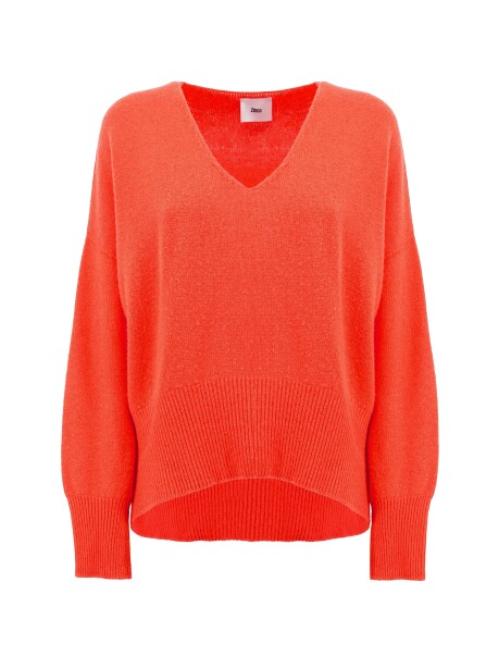 Box model V-neck sweater - 1