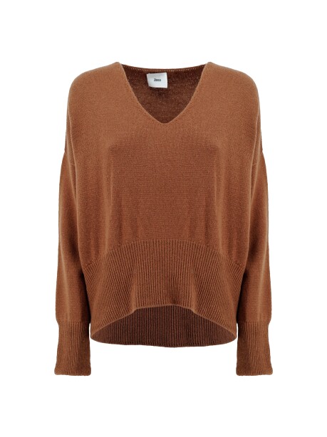 Box model V-neck sweater - 1