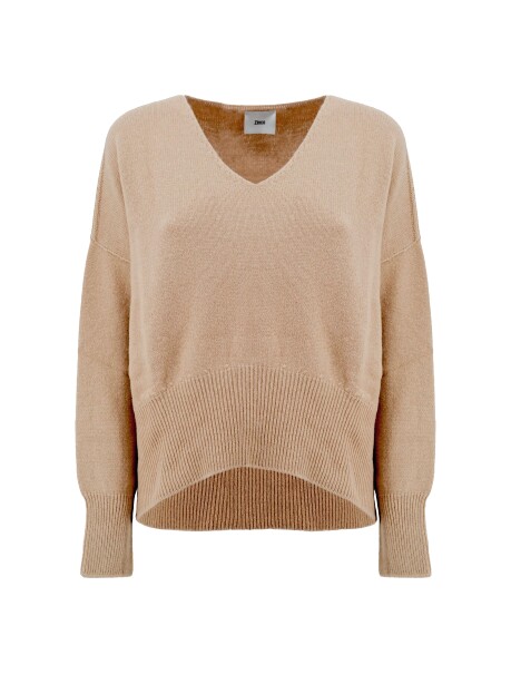 Box model V-neck sweater - 1