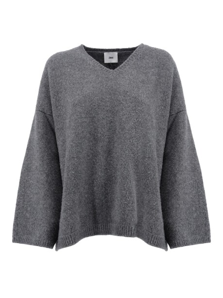 V-neck sweater in extrafine merino wool - 1